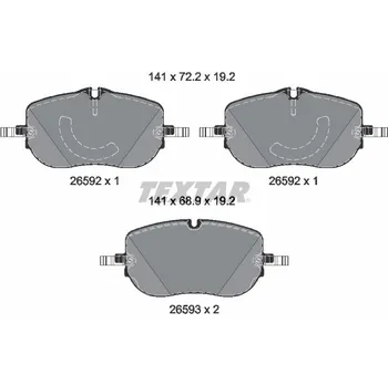 Brzdová destička Sada brzdových destiček, kotoučová brzda TEXTAR 2659201