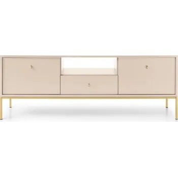 Televizní stolek Piaski Televizní stolek MRTV154 Mono - zlatá podstava provedení - vyber: pískově béžová
