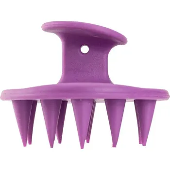 Masážní přístroj Masážní silikonový kartáč na mytí | masáž hlavy - Tmavě fialová