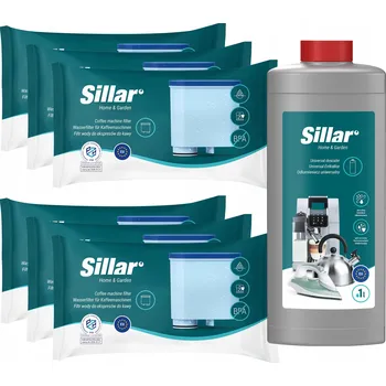 Sillar odvápňovač pro kávovary 1l + 6x filtr do vody Saeco Phillips