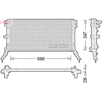 Auto-moto Chladič, chlazení motoru DENSO DRM23039