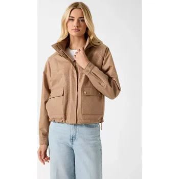 Dámská větrovka GUESS dámská bunda Nelly Logo hnědá L