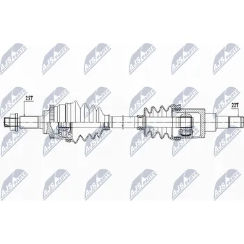 Poloosa kola Hnací hřídel AJS Parts NPW-SU-033