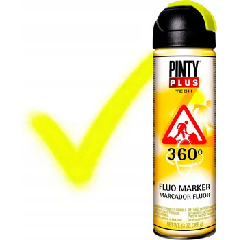 Barva ve spreji Barva fluorescenční žlutá barva ve spreji pro značení, 500 ml