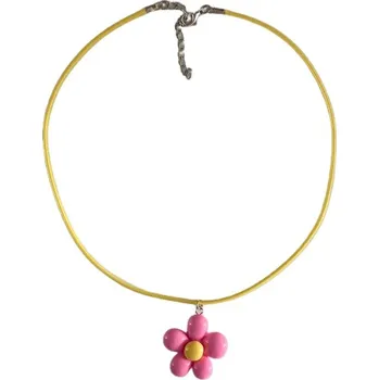 Náhrdelník Květinový náhrdelník s přívěskem | šperk - HotPink