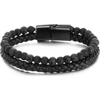 Náramek Lávový korálkový náramek | šperk - SŠ , 21 cm