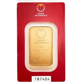 Zlatý slitek Münze Österreich 20 g