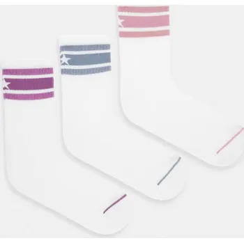 Pánské ponožky Ponožky Converse 3-pack WC0536 bílá 00A, vel. 37/42