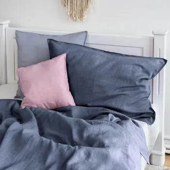 Povlečení TULULUM Lněné povlečení VIVA STEEL - SADA Složení sady: 140 x 200 cm + 50 x 70 cm