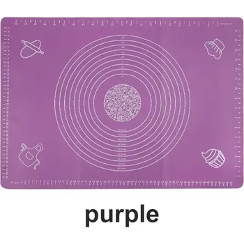 Podložka na pečení Silikonová podložka na válení těsta | kuchyňská pomůcka - FIALOVÁ , 50x40
