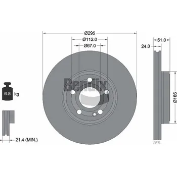 Brzdový kotouč Brzdový kotouč BENDIX Braking BDS2086HC