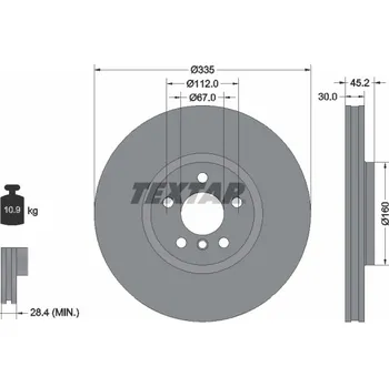 Brzdový kotouč Brzdový kotouč TEXTAR 92316205