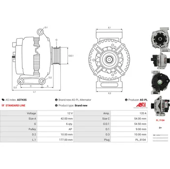Startér Budicí vinutí, startér AS-PL Sp. z o.o. SF0007