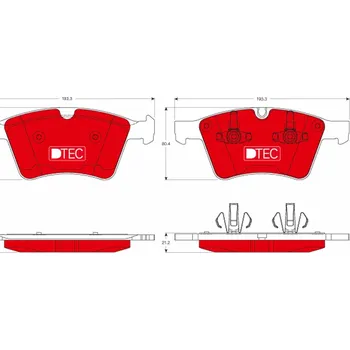Brzdová destička Sada brzdových destiček, kotoučová brzda TRW GDB1797DTE