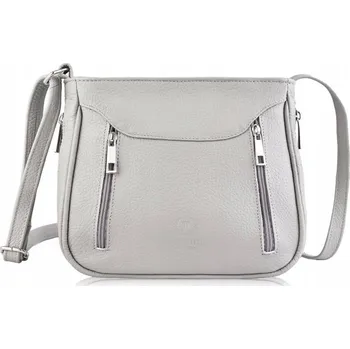 Kabelka Paolo Peruzzi kabelka přes rameno přírodní kůže šedá