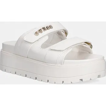 Dámské pantofle Pantofle Guess FAXON FLJFAX.ELE03.CREAM bílá 00X, EUR 38