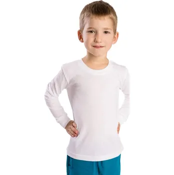 BETTY MODE Bavlněné tričko dlouhý rukáv, bílé Velikost: 104