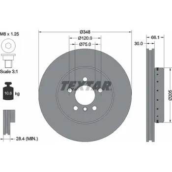 Brzdový kotouč Brzdový kotouč TEXTAR 92265725