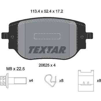 Brzdová destička Sada brzdových destiček, kotoučová brzda TEXTAR 2062501