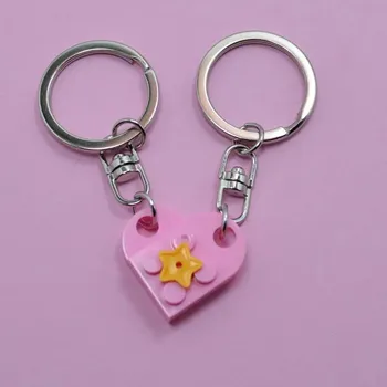 Přívěsek 2 ks Párové klíčenky srdce pro pár | přívěsek - 7