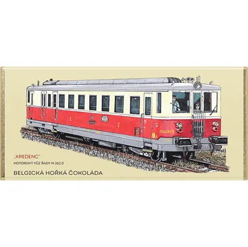 Čokoláda CHOCO POLA - Motorový vůz řady M 262.0 „Kredenc“ - hořká čokoláda 100g