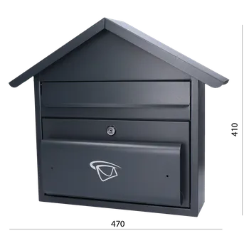 Železářství DOPRODEJ Poštovní schránka 470x410x110 mm, grafit