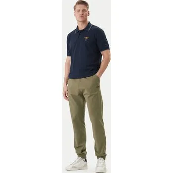 Pánské kalhoty Aeronautica Militare Teplákové kalhoty 261PF1008UF00674 Zelená Regular Fit 3XL