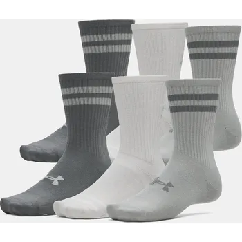 Pánské ponožky Under Armour Unisexové ponožky UA Essential 6pk Crew 1387058-069 Šedá XL