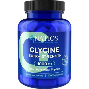 Zdraví NATIOS Glycine Extra Strength, 1000 mg, 100 veg. kapslí