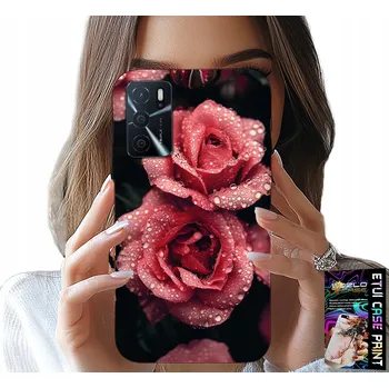Pouzdro na mobilní telefon POUZDRO pro OPPO A16 / A16S / A54S - Krásné růžové růže, květinový motiv, kryt