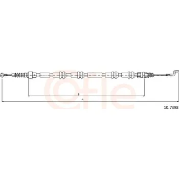 Lanko parkovací brzdy Tažné lanko, parkovací brzda COFLE 10.7398