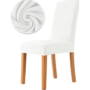 Potah na židli Luxusní elastický potah židle | bytové doplňky - Bílý