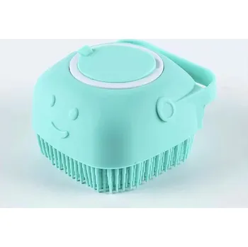 Kartáč pro zvířata Masážní rukavice pro koupání psa | kartáč na psa - Čtvercová modrá