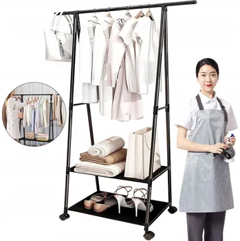 Věšák Stojací věšák kovový Bedee černý