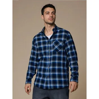 Pánská košile Sinsay - Košile s dlouhým rukávem - modrá - 110EV-55X - 110EV-55X-L