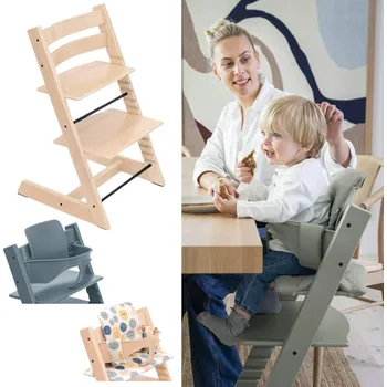 Dětské zboží STOKKE Set Tripp Trapp Židlička Natural + Polstrování + Baby set Blue