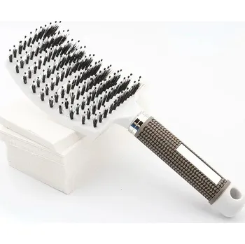 kartáč na vlasy Rozčesávací masážní kartáč na vlasy | hřeben - BÍLÝ