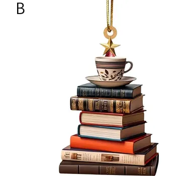 Vánoce Vánoční knihy závěsná dekorace | vánoční ozdoba - B.