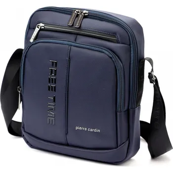 Kabelka Stylová pánská textilní crossbody taška Pierre Cardin Gavin, tmavě modrá