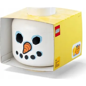 Úložný box LEGO úložný box hlava SNOWMAN SNĚHULÁK velká 27 cm objem 8,5L vánoční