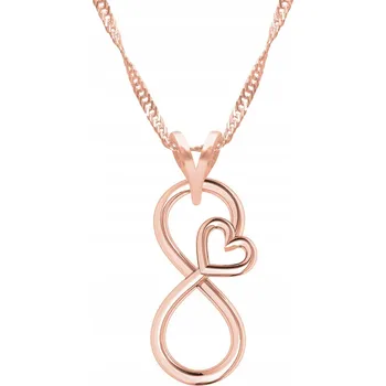 Náhrdelník Pozlacený náhrdelník s nekonečnem - osmička, symbol nekonečna STŘÍBRO 925