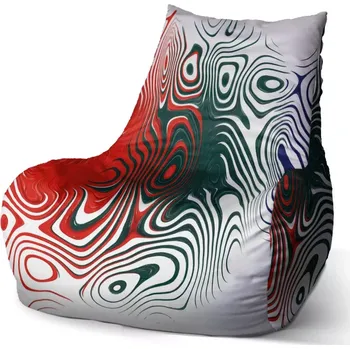 Sedací pytel Sedací vak Bean Dvoubarevná abstrakce - Sablio - 60 x 70 x 70 cm