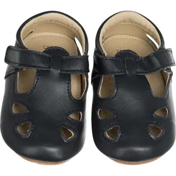 Capáčky LAIT ET MIEL Kožené capáčky s gumovou podrážkou sandálky modré 6-12 měsíců Modrá 19-20