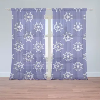 Záclona Sablio Záclony Bílá kormidla: 2 ks - 150x250 cm - Sablio