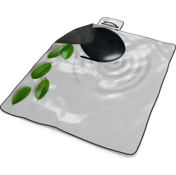 deka Sablio Plážová deka Listy a kámen: 200x140 cm