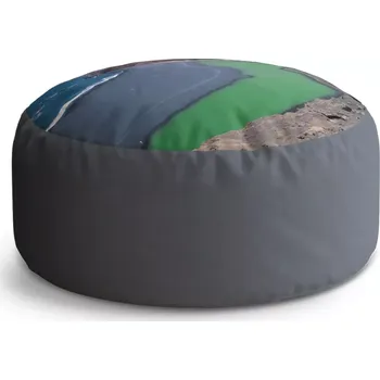 Taburet Sablio Kulatý taburet Circle Černé pobřeží: 38x48 cm - Sablio