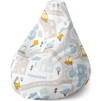 Sedací pytel Sedací vak Pear Cestičky s dopravou - Sablio - 70 x 95 x 15 cm