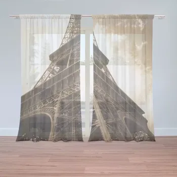 Záclona Sablio Záclony Eiffelova věž 6: 2 ks - 150x250 cm - Sablio