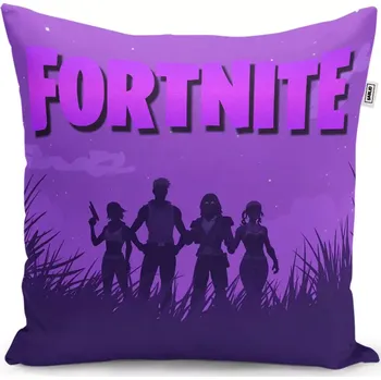 Dekorativní polštářek Dekorační polštář FORTNITE Fialová silueta - Sablio - 40x40 cm