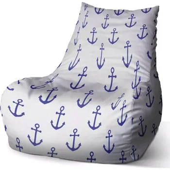 Sedací pytel Sedací vak Bean Modré kotvy - Sablio - 60 x 70 x 70 cm